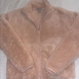 Light pink fluffy jacket from Forever 21